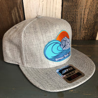 Hermosa Beach TUBULAR Premium 5-Panel Mid Profile Snapback Hat - Grey