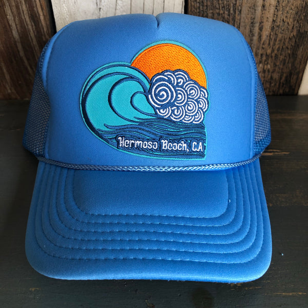 Hermosa Beach TUBULAR High Crown Trucker Hat - Col. Blue