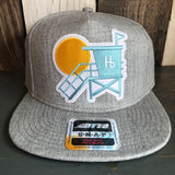 Hermosa Beach LIFEGUARD TOWER Premium 5-Panel Mid Profile Snapback Hat - Grey